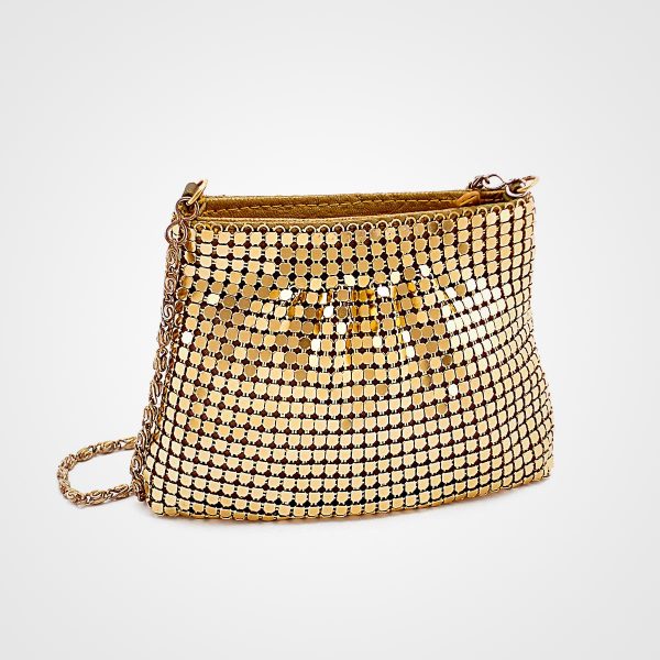 Golden women's shoulder bag